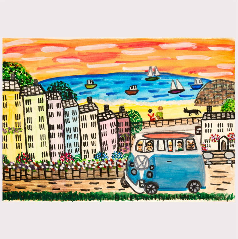 Campers Art Print | The Wonky Artist