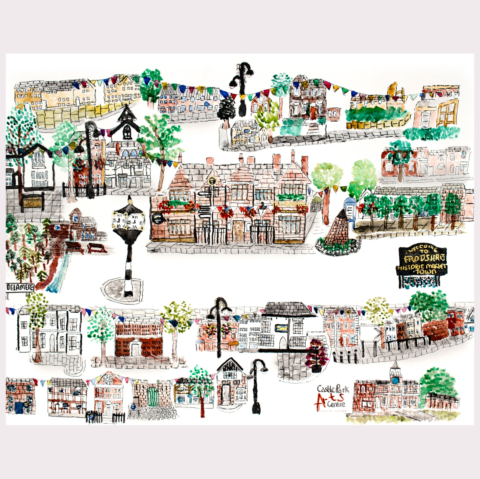 Frodsham Map Art Print