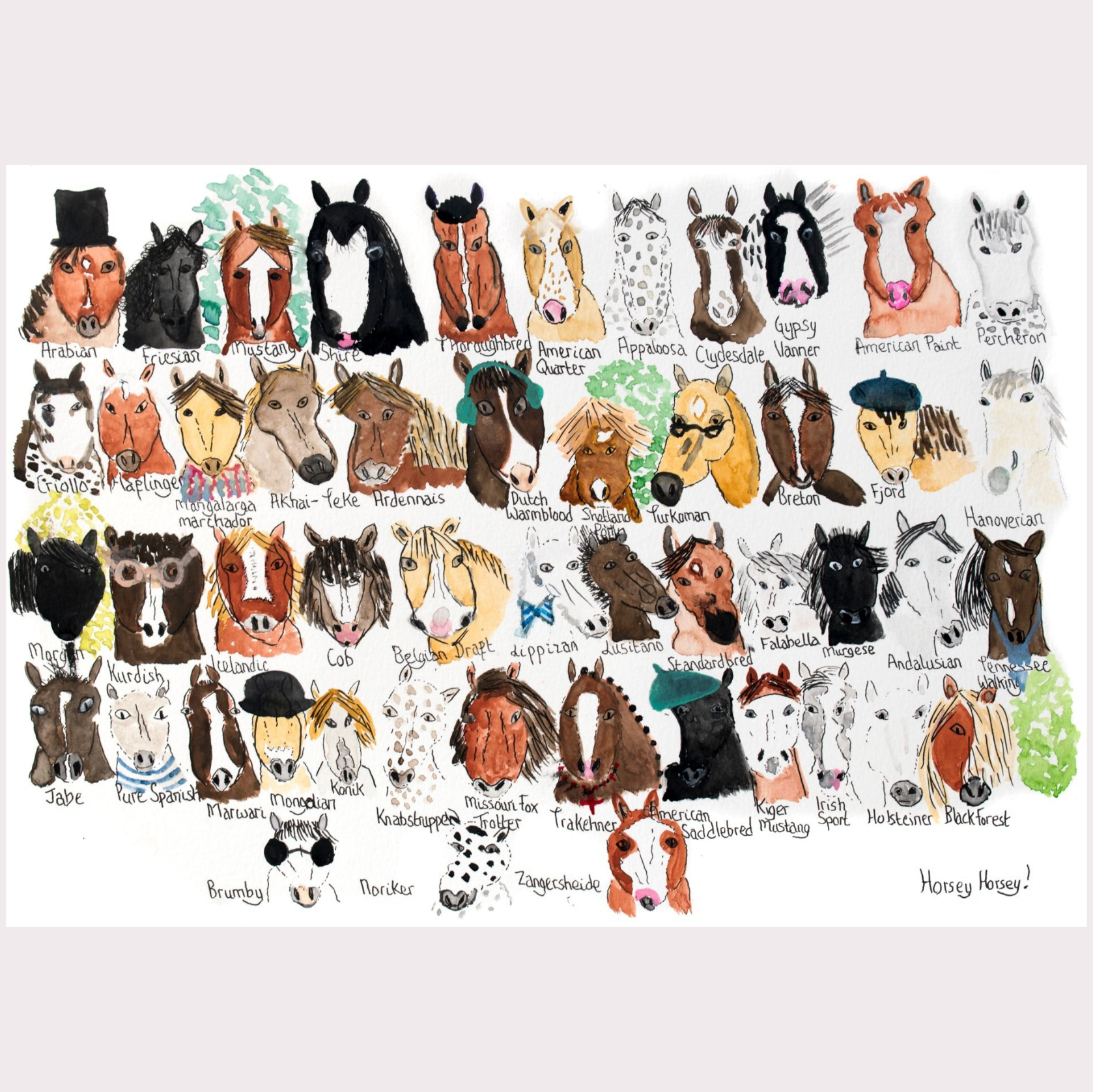 Horsey, Horsey Art Print