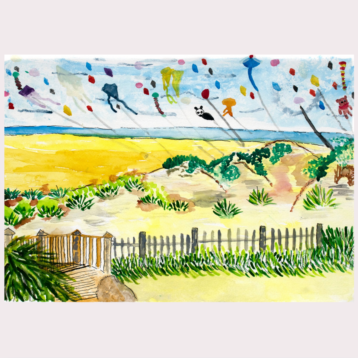 Lytham St Anne’s Art Print | The Wonky Artist