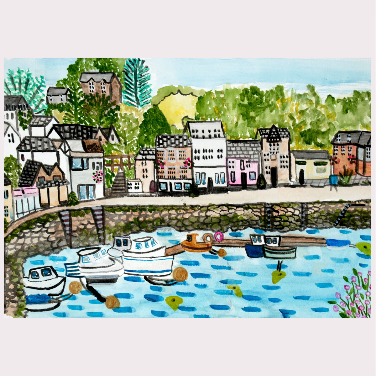 Padstow Art Print | The Wonky Artist