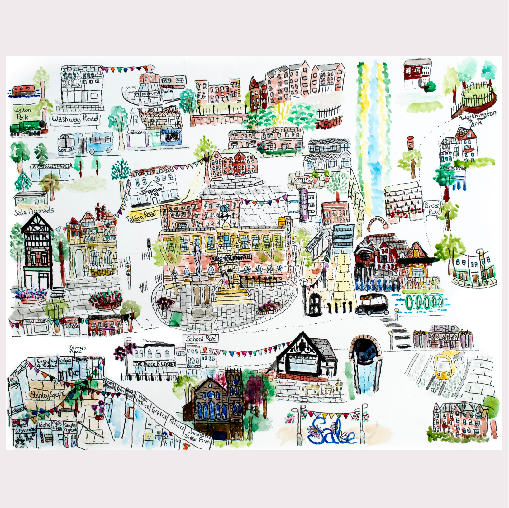Sale Map Art Print